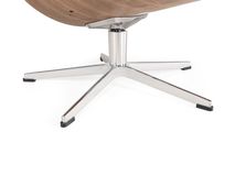 Relaxfauteuil met voetbank TIMEOUT - Walnoot/Zwart C-CFM-20-RLVBH-30-FBWA