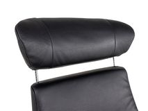 Relaxfauteuil met voetbank TIMEOUT - Walnoot/Zwart C-CFM-20-RLVBH-30-FBWA