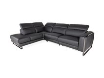 Hoeksalon Bradley - Zwart leder C-DDV-19-HKS1