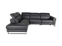 Hoeksalon Bradley - Zwart leder C-DDV-19-HKS1