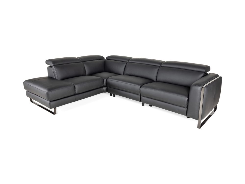 Hoeksalon Bradley - Zwart leder C-DDV-19-HKS1