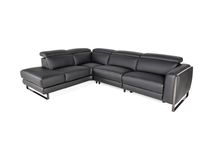 Hoeksalon Bradley - Zwart leder C-DDV-19-HKS1