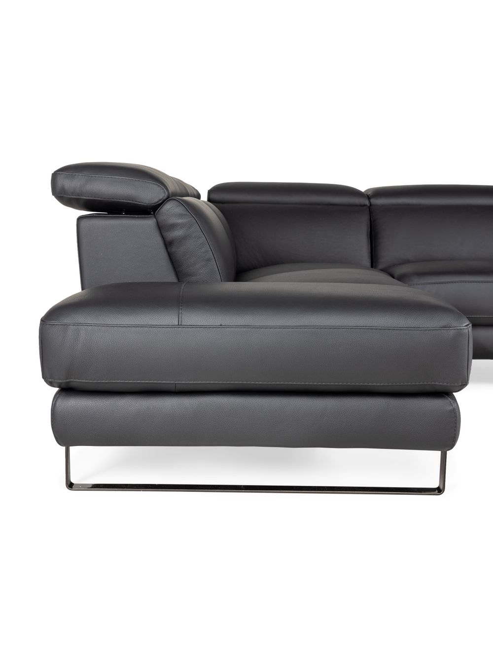 Hoeksalon Bradley - Zwart leder C-DDV-19-HKS1