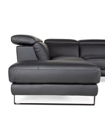 Hoeksalon Bradley - Zwart leder C-DDV-19-HKS1