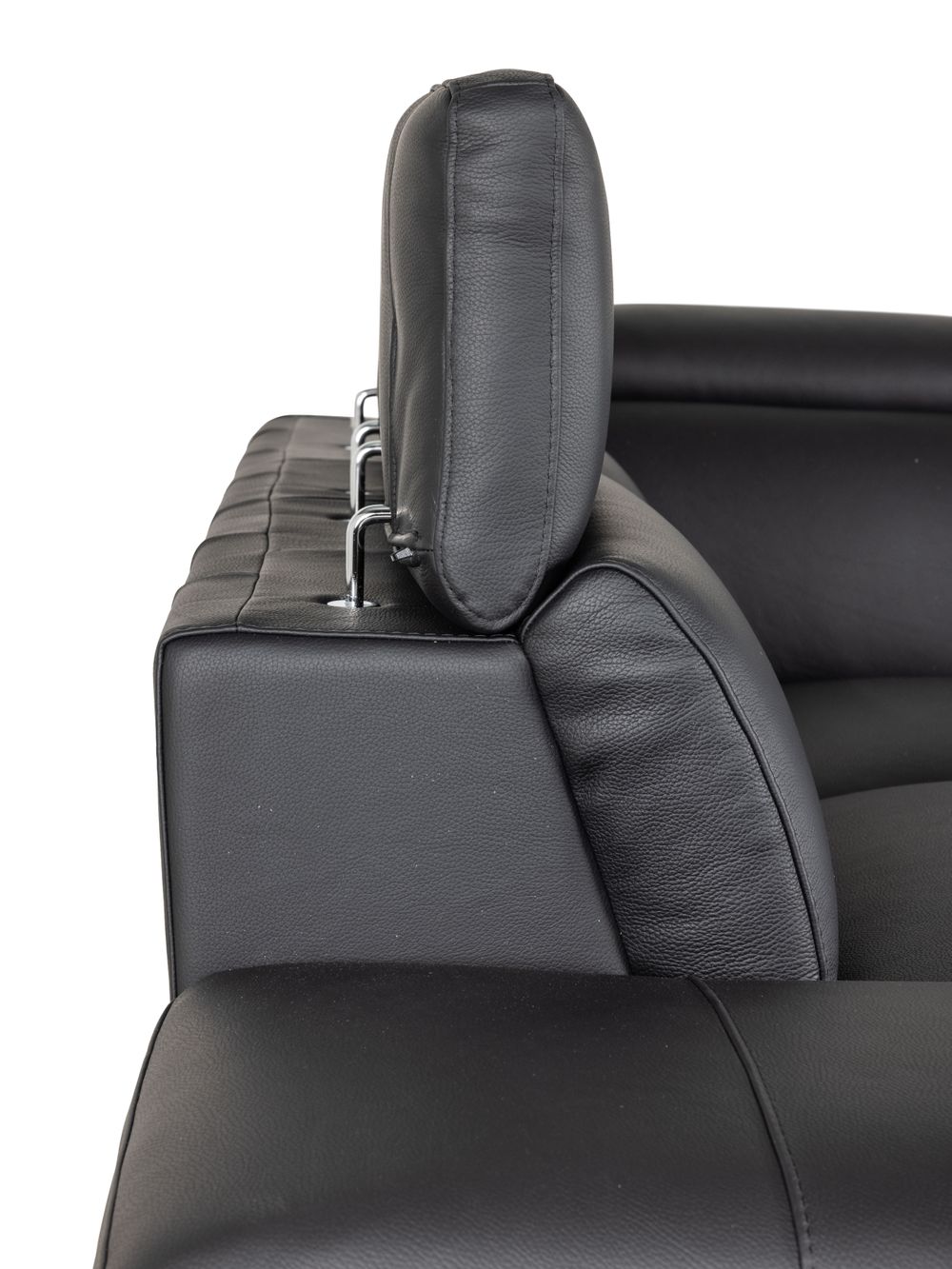 Hoeksalon Bradley - Zwart leder C-DDV-19-HKS1