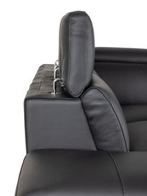 Hoeksalon Bradley - Zwart leder C-DDV-19-HKS1