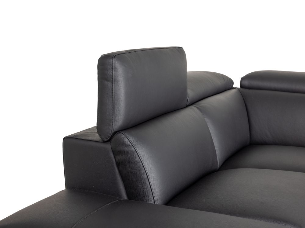 Hoeksalon Bradley - Zwart leder C-DDV-19-HKS1