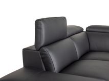 Hoeksalon Bradley - Zwart leder C-DDV-19-HKS1