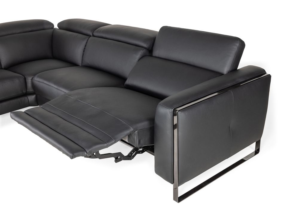 Hoeksalon Bradley - Zwart leder C-DDV-19-HKS1