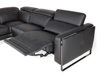 Hoeksalon Bradley - Zwart leder C-DDV-19-HKS1