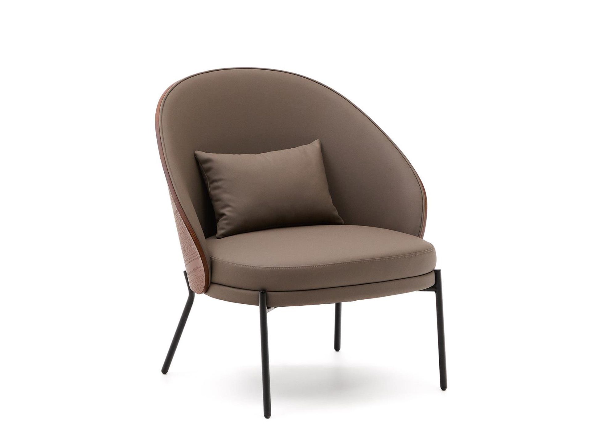 Fauteuil EAMY - Bruin kunstleder