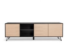 Tv-meubel SITO - Zwart/Hout FBM-17-000576