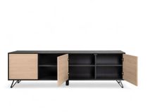 Tv-meubel SITO - Zwart/Hout FBM-17-000576