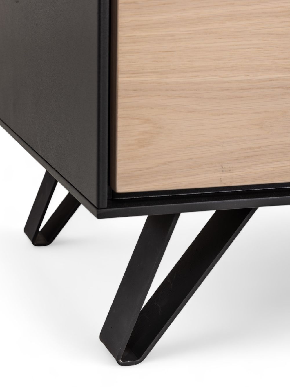 Tv-meubel SITO - Zwart/Hout FBM-17-000576