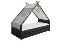 Tipibed met bedlade JUNGLEBOOK - Zwart C-SCE JUNGLEBOOK