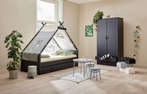 Tipibed met bedlade JUNGLEBOOK - Zwart C-SCE JUNGLEBOOK