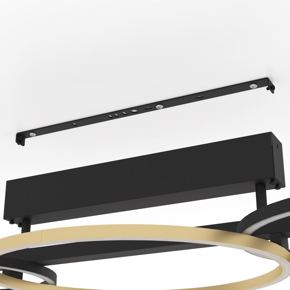 Plafondlamp LANACERA - Zwart/Goud EGL 390086