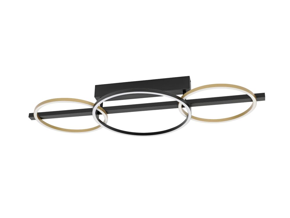 Plafondlamp LANACERA - Zwart/Goud EGL 390086