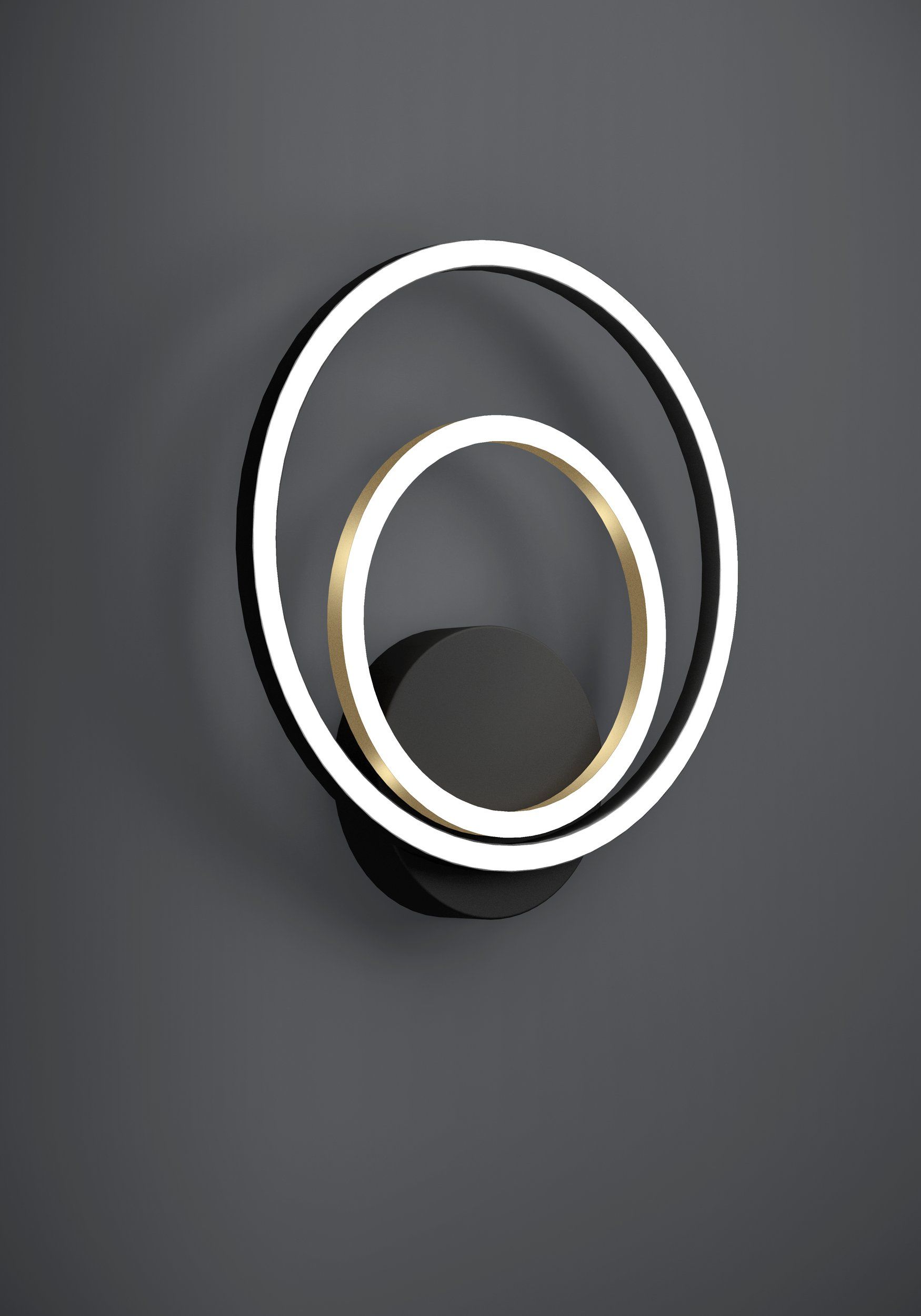 Wandlamp LANACERA - Zwart/Goud