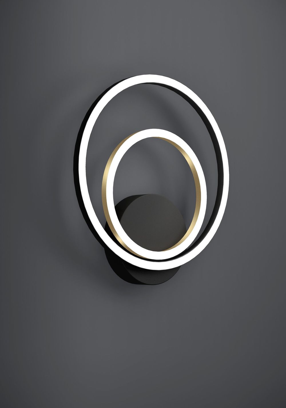 Wandlamp LANACERA - Zwart/Goud EGL 390088