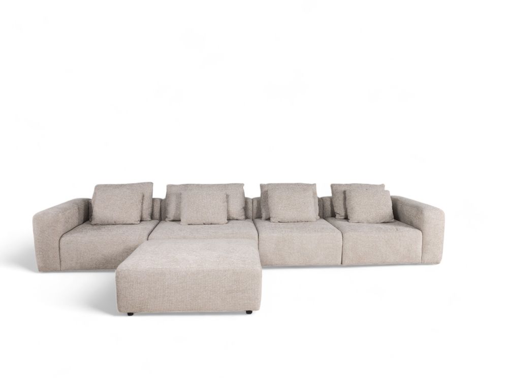 Modulaire zetel met voetbank LOFT - Beige C-GER-14-HKS-3-A062