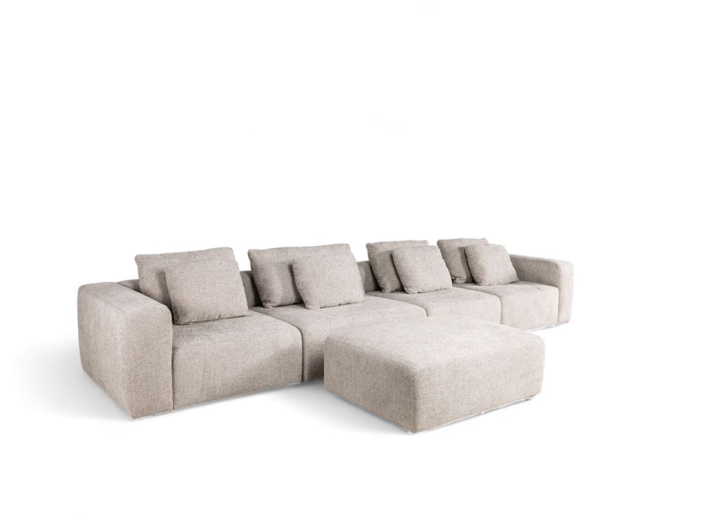 Modulaire zetel met voetbank LOFT - Beige C-GER-14-HKS-3-A062