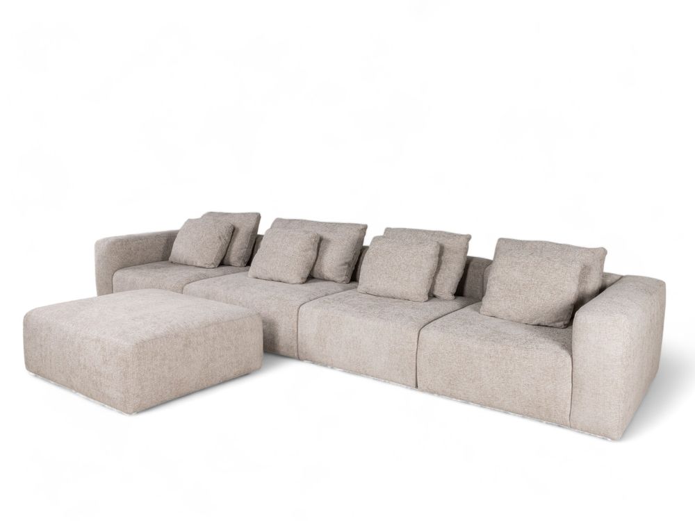 Modulaire zetel met voetbank LOFT - Beige C-GER-14-HKS-3-A062