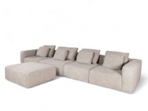 Modulaire zetel met voetbank LOFT - Beige C-GER-14-HKS-3-A062