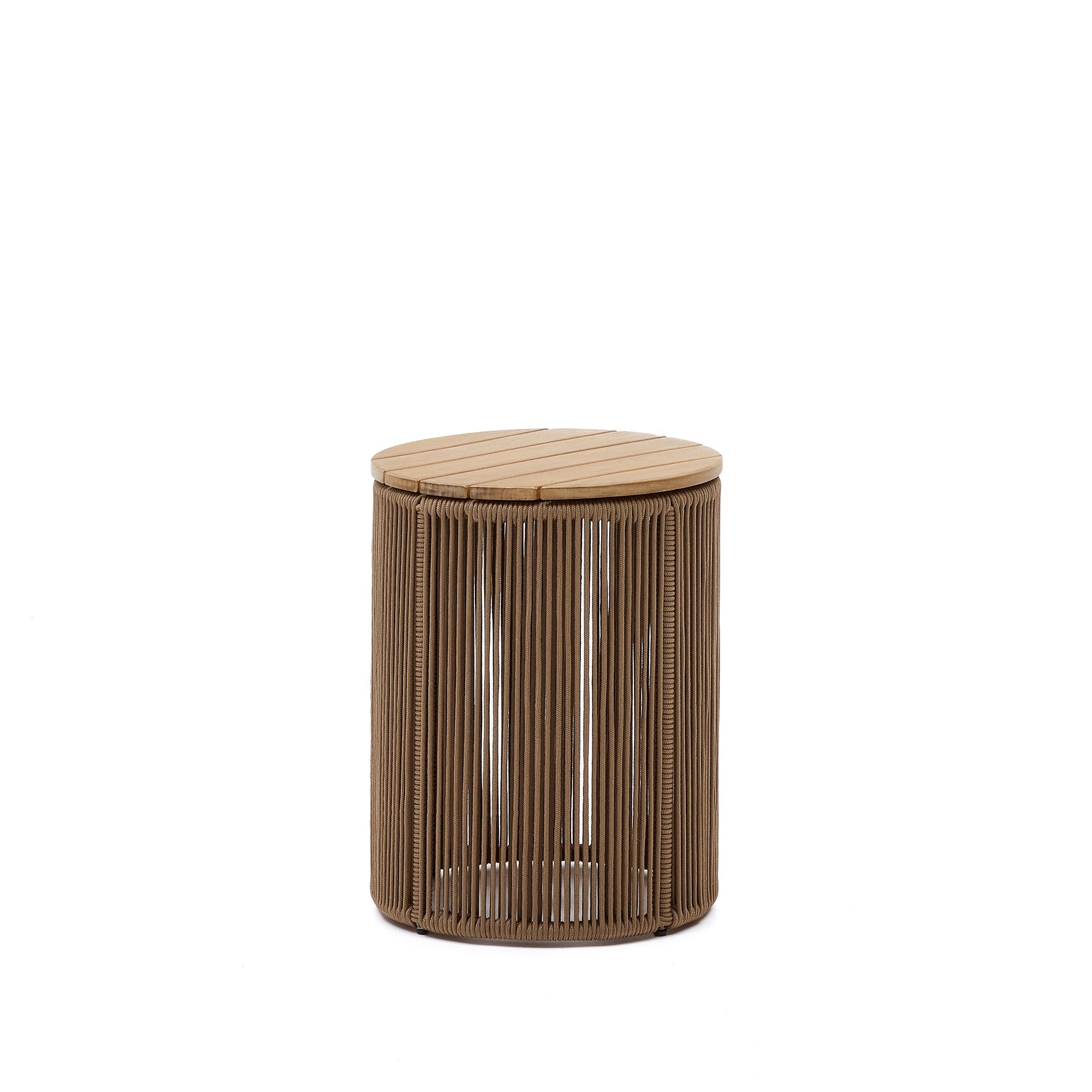 Bijzettafel Dandara - Acaciahout / Beige KAV J0400039JJ12