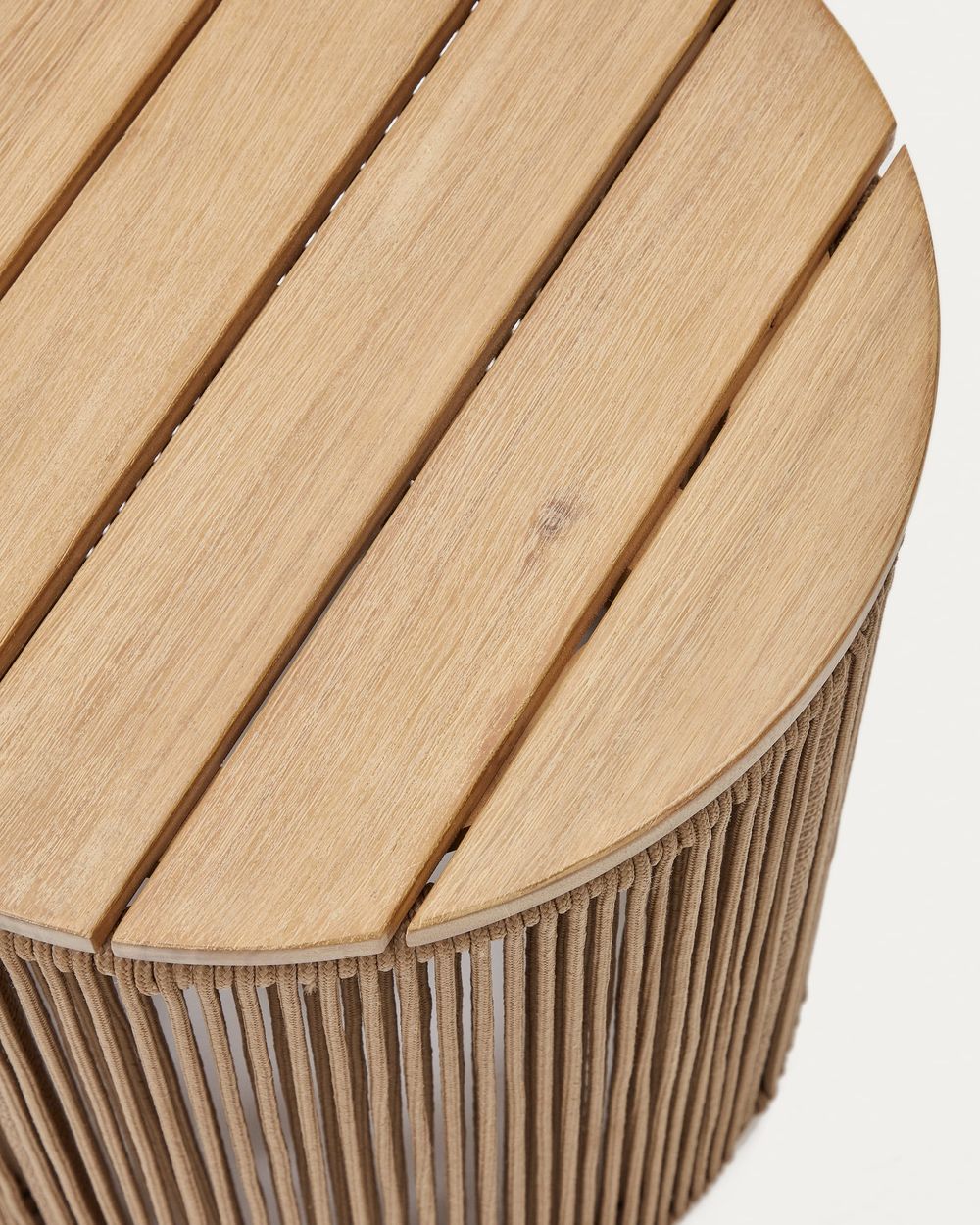 Bijzettafel Dandara - Acaciahout / Beige KAV J0400039JJ12