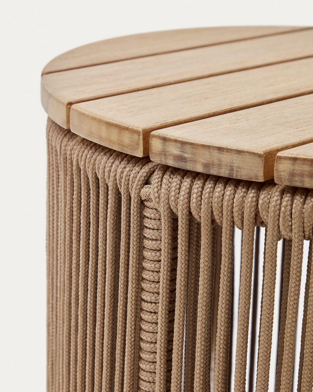 Bijzettafel Dandara - Acaciahout / Beige KAV J0400039JJ12