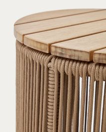 Bijzettafel Dandara - Acaciahout / Beige KAV J0400039JJ12