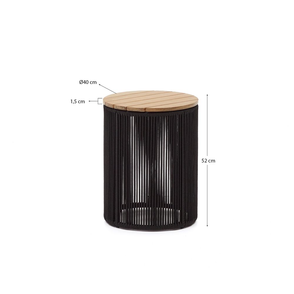 Bijzettafel Dandara - Acaciahout / Beige KAV J0400039JJ01