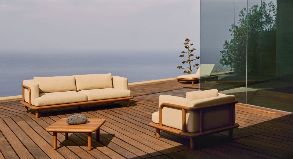 Lounge 3-zit TURQUETA - Massief Teakhout KAV J1400038MM47
