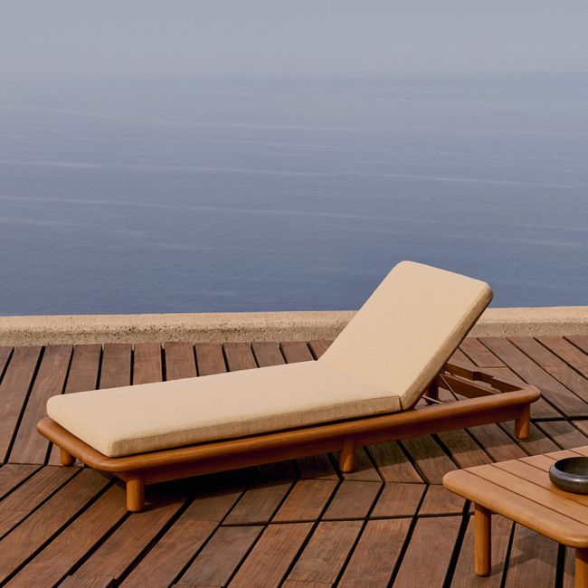 Ligstoel TURQUETA - Massief Teakhout