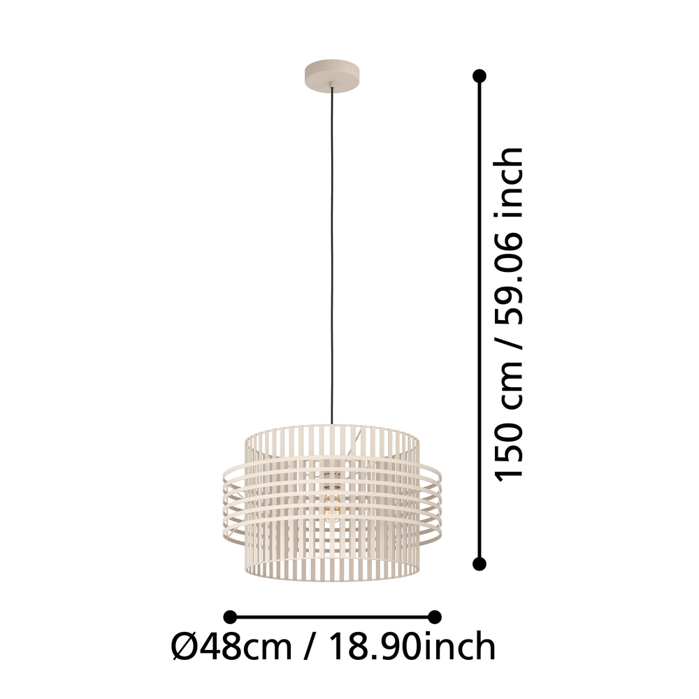 Hanglamp OLTAMAR - Zandkleur EGL 390145