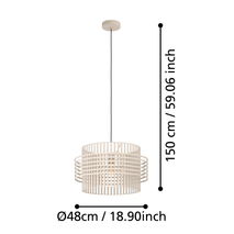 Hanglamp OLTAMAR - Zandkleur EGL 390145