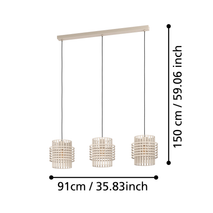 Hanglamp OLTAMAR - Zandkleur EGL 390147