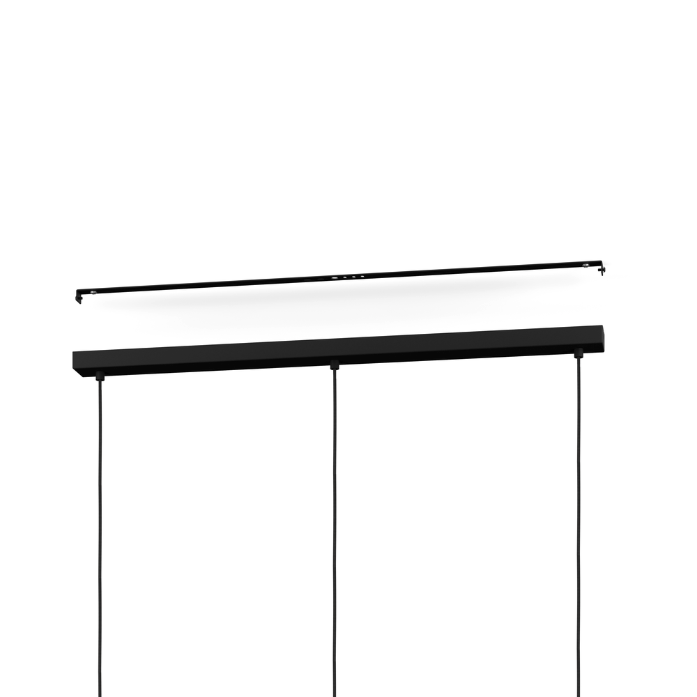 Hanglamp WAVERTON - Zwart / Hout EGL 44007