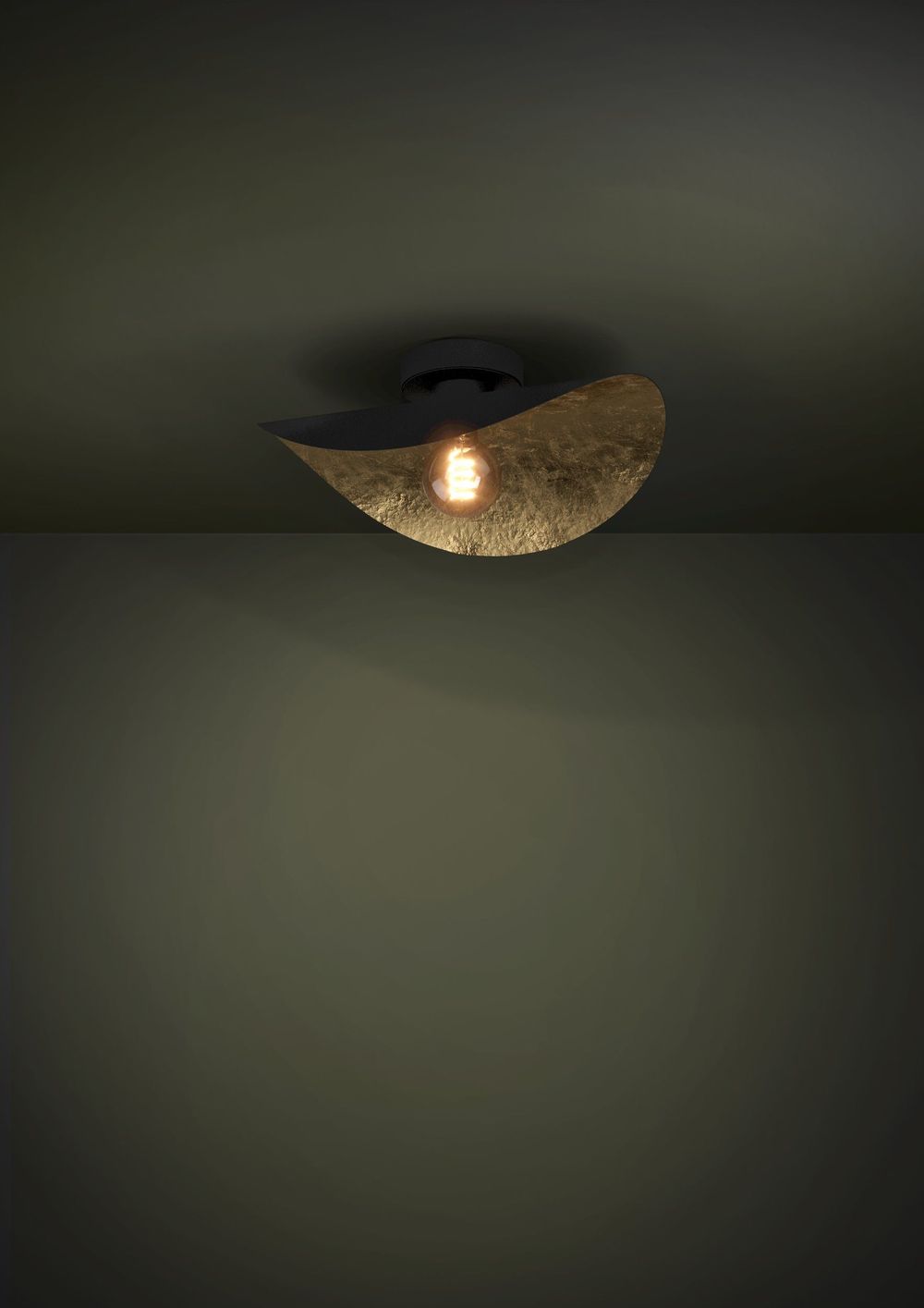 Plafondlamp SACEDA - Zwart/Goud EGL 390391