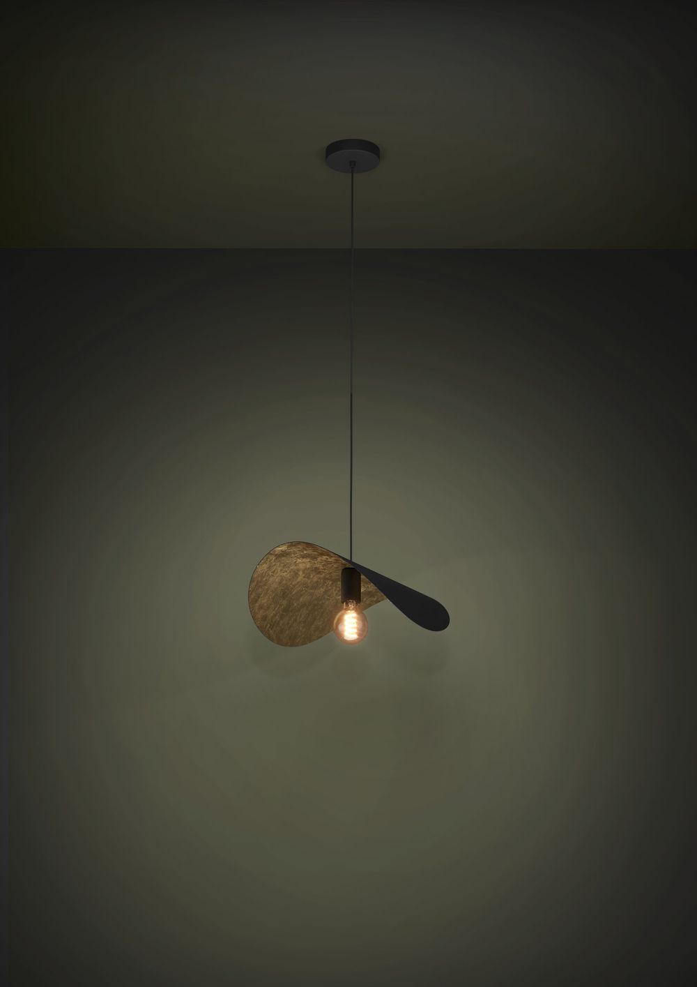 Hanglamp SACEDA - Zwart/Goud EGL 390393