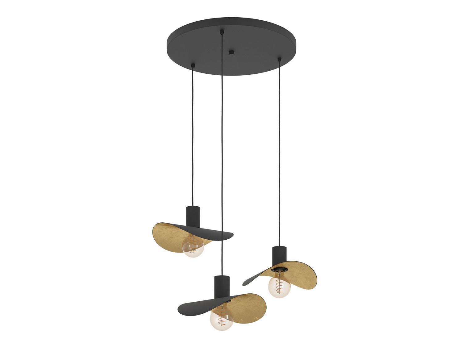 Hanglamp SACEDA - Zwart/Goud