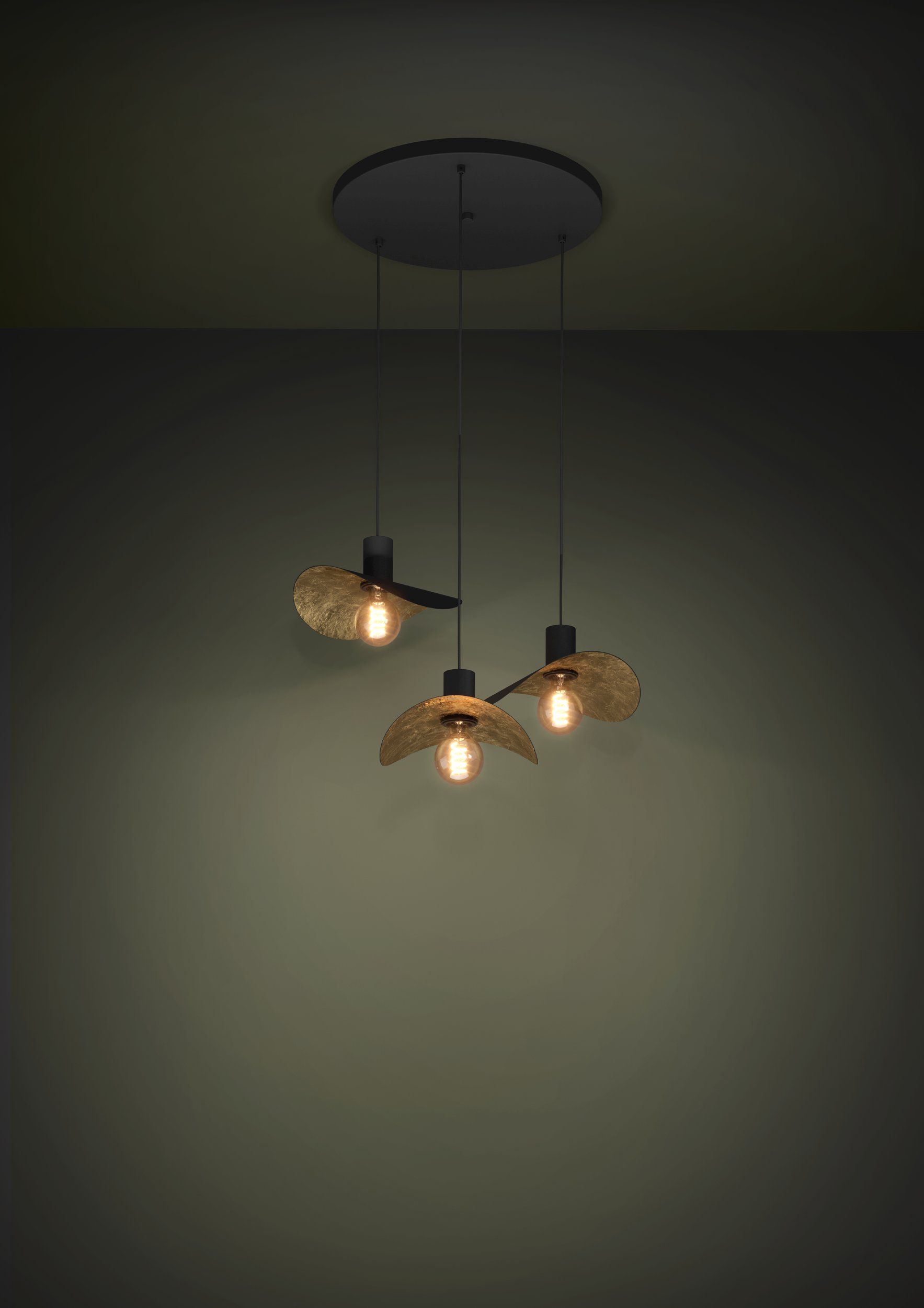 Hanglamp SACEDA - Zwart/Goud