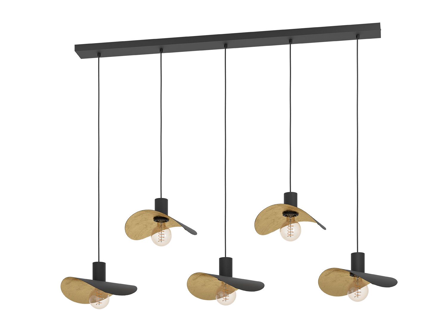 Hanglamp SACEDA - Zwart/Goud