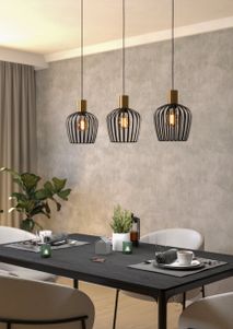 Hanglamp EMPOLI - Zwart / Goud EGL 901037