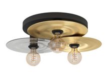 Plafondlamp LINTMILL - Zwart/Goud/Glas EGL 44027