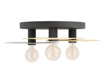 Plafondlamp LINTMILL - Zwart/Goud/Glas EGL 44027