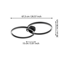 Plafondlamp AMANDOLO - Zwart EGL 900955