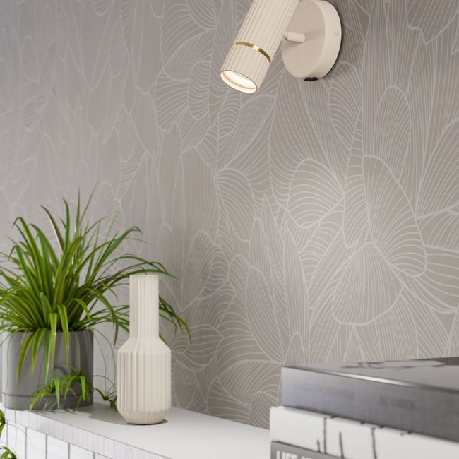 Wandlamp CAMINIA - Zand/Messing