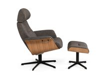 Relaxfauteuil en voetbank TIMEOUT - Grijs / Eik C-CFM-20-RLVBH-C-MA